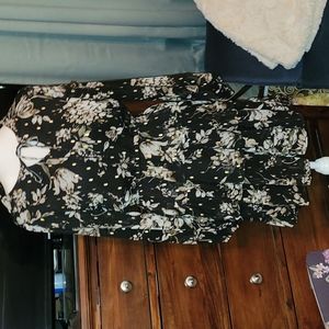 Avln Studio Polka Dot Shine & Floral Dress - Size M